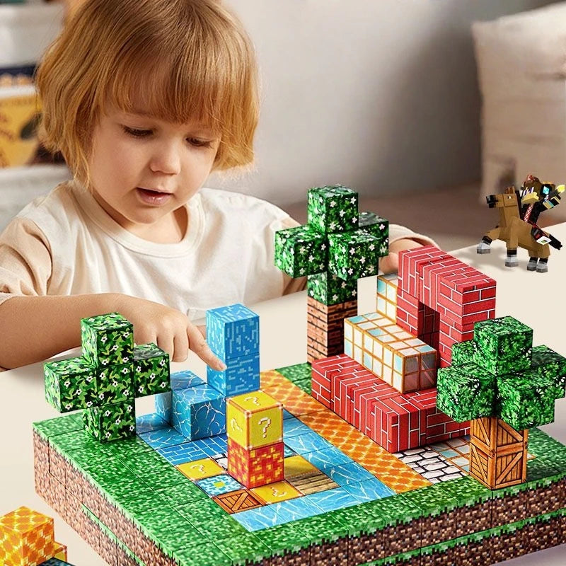 500pcs DIY Magnetics Building Blocks Mini World Magnetic World Kids